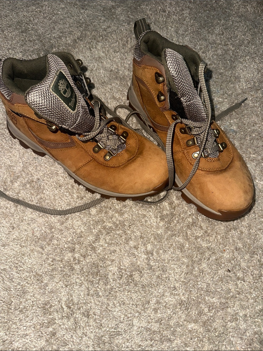 Timberland Tan and Gray Men's Leather Hiking Boots